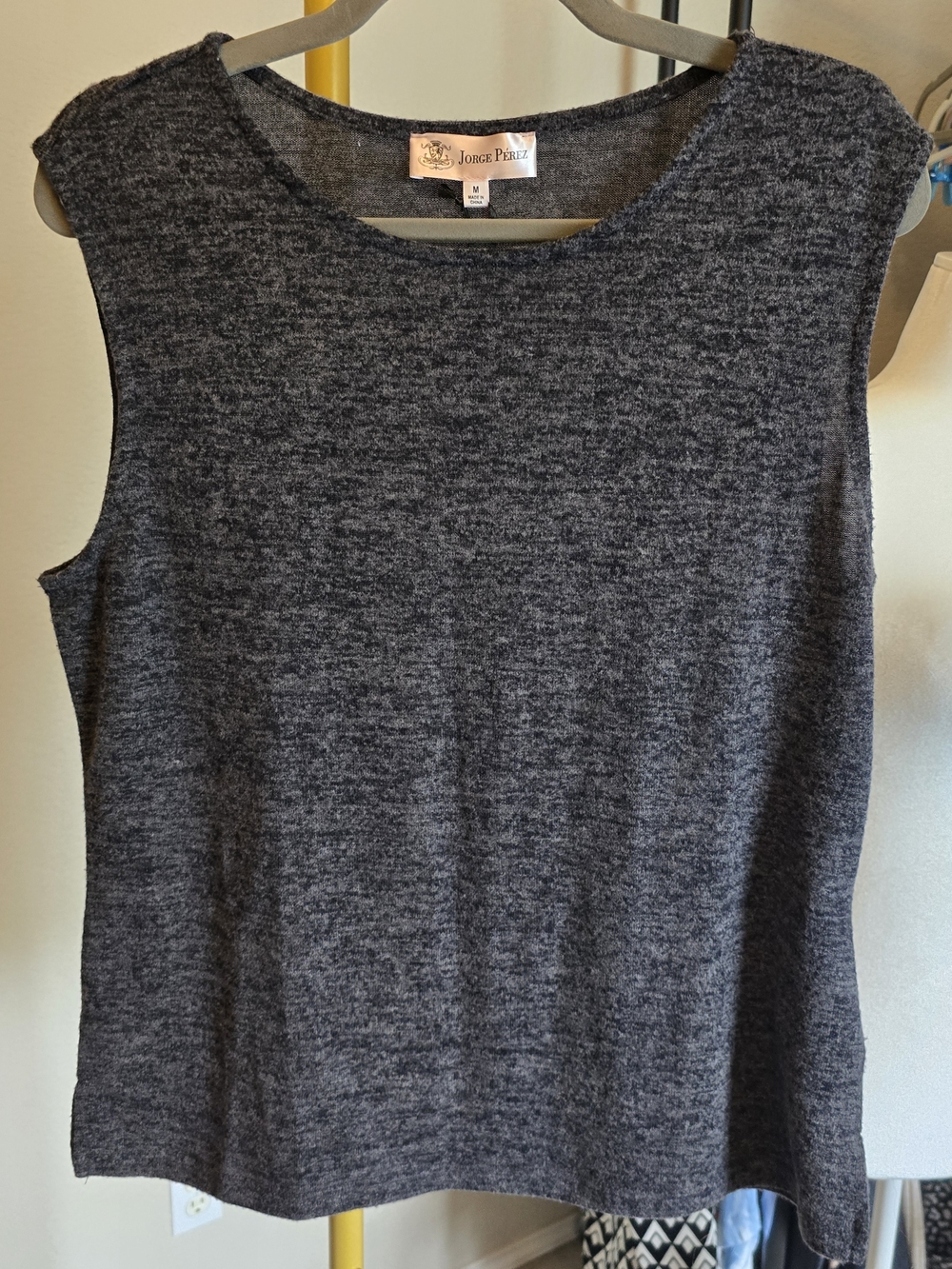 Charcoal Gray Sleeveless Knit Tank
